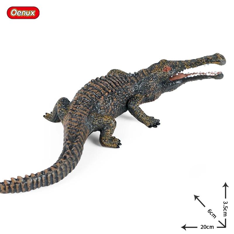 Oenux Prehistoryczny Biegun Południowy Koolasuchus Model Krokodyla Figurki Akcji Dzikie Zwierzęta Morskie PVC Kolekcja Edukacyjna Zabawka dla Dzieci