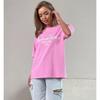 European and American Fashion Letters Print BF Loose Short sleeve Half Sleeve Mid Length T-shirt Women Tee T-shirt Top Women