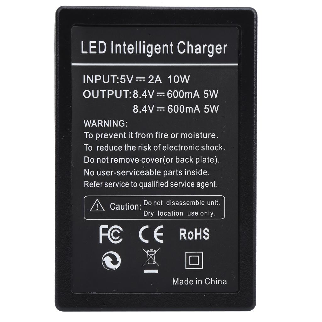 Doppelladestation Schnelllader Micro TypeC LCD-Anzeige für LPE8 Kameraakku