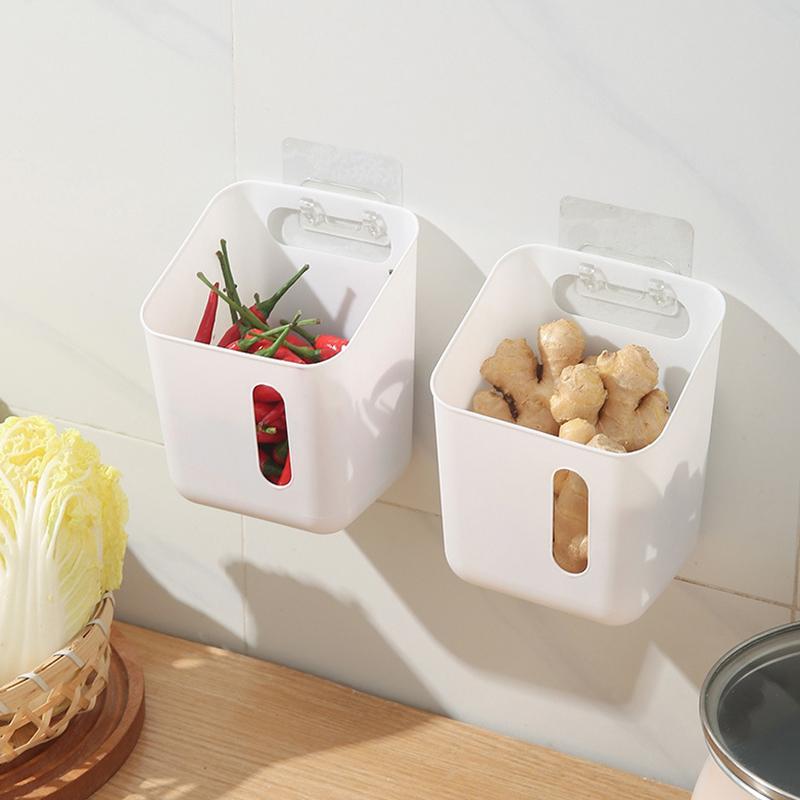 1/3Pcs Storage Wall Hanging Basket Ginger And Garlic Storage Rack Wall Hanging Storage Box Kitchen Bathroom Living Room Box