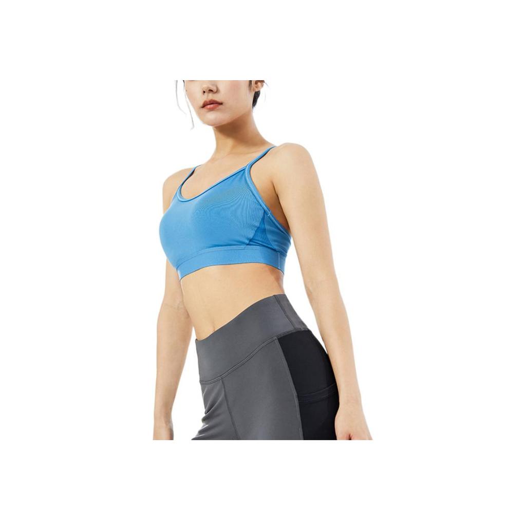 Anta Training Series Solid Color High-Intensity Support Fitness Yoga Sports Bra Women underwear Sky-Blue 962217793-1