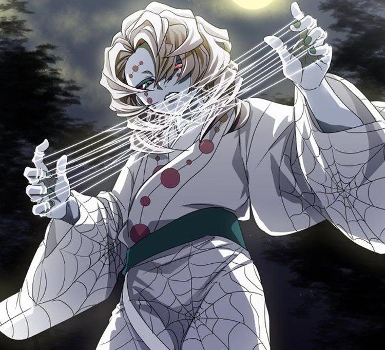 Demon Slayer Spider Demon Mother Cosplay Kimono Full Set