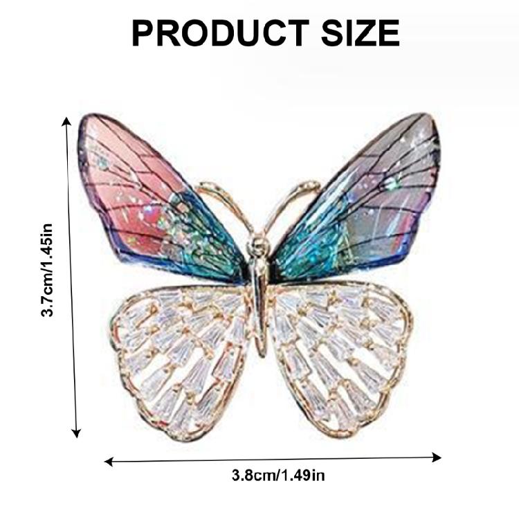 Sophisticated Butterfly Brooch Stylish Butterfly Brooch Chic Lapel Pin Jewelry for Women's Dress Embellishment