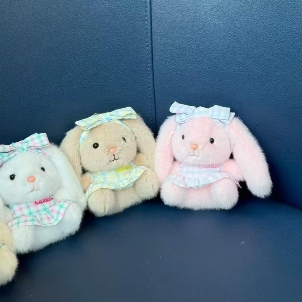 Bow Easter Stuffed Bunny Keychain Creative Rabbit Pendant Bag Charm Plush Toy Key Ring  Companion