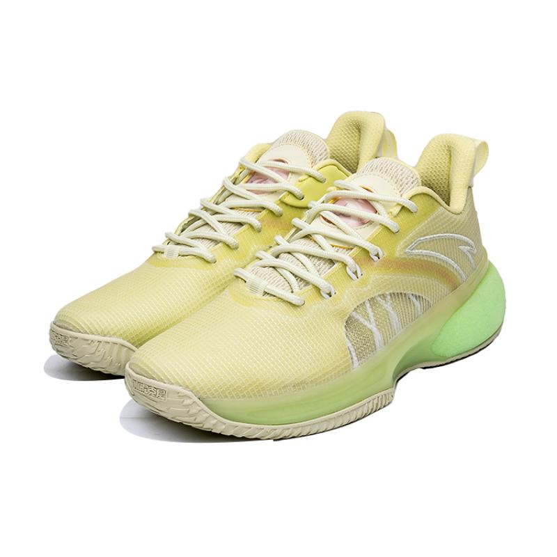 Anta Basketball Collection Basketball Shoes Men's Low Top Neon Light Green/Princess Green Sneakers