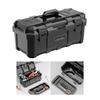 Reinforced Container Essential Tool Box with Secure Compartments Reinforced Mechanic Tool Chest Lockable Case for Repair