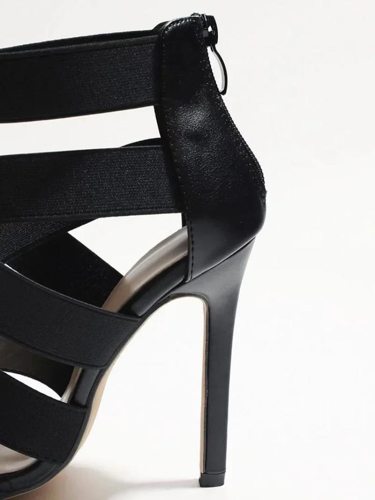 Fashion 2025 New Summer Women's High Heels Stiletto Women's Sandals Fashion All-match Zipper Sexy Open Toe Buckle Sandals Women Party