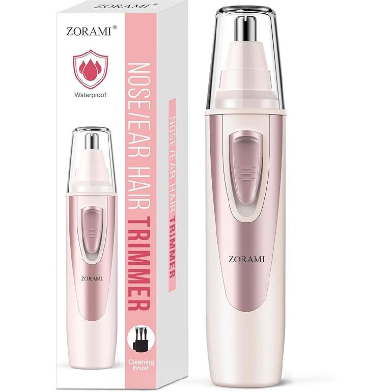 Ear and Nose Hair Trimmer Clipper - 2025 Professional Painless Eyebrow & Facial Hair Trimmer for Men Women, Battery-Operated Trimmer with IPX7