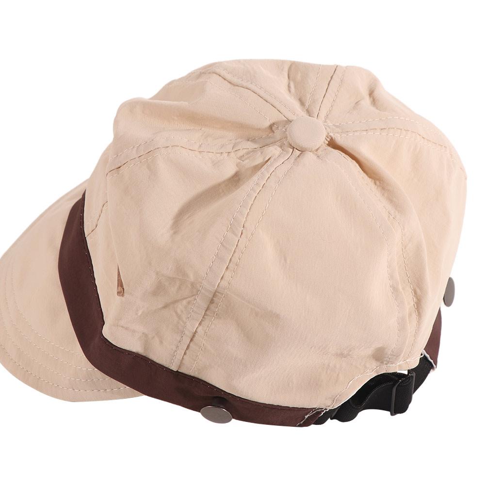 Solid Color Wide Brim Sun Hat Casual Sun Protection Cap Fisherman Hat Duckbill Hat  Hiking