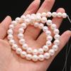 Luxury White Natural Freshwater Round Pearls 8-9mm, 36cm Strand Handmade Wedding Jewelry Accessories DIY Crafts