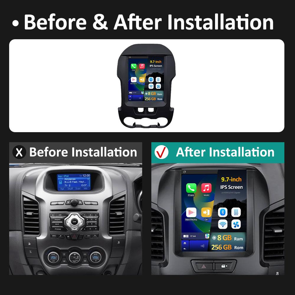 Intelligent System Wireless Carplay For Ford Ranger 2012 2013 2014 2015 Bluetooth Autoradio Cooling fan Touch Screen 4G No 2 din