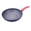 Wok induction - monnaie zeus - aluminium - 28cm - anti-adhésif effet pierre