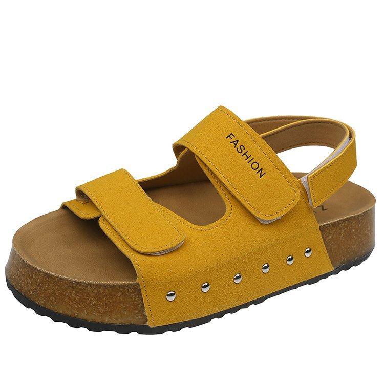

[youshilai] Boken cork sandals 2025 summer new thick-soled Uno style versatile cool slippers 35