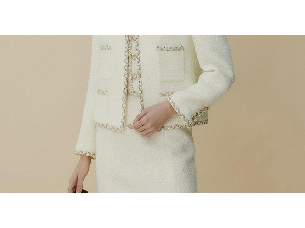 2025 New Arrival Women's Elegant French Chic Tweed Short Suit Jacket