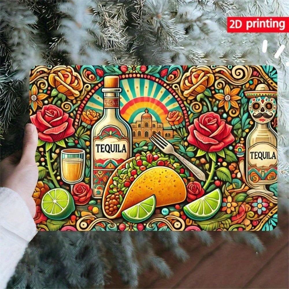 

Handmade Tin Plate Metal Painting Art Decor 20x30cm