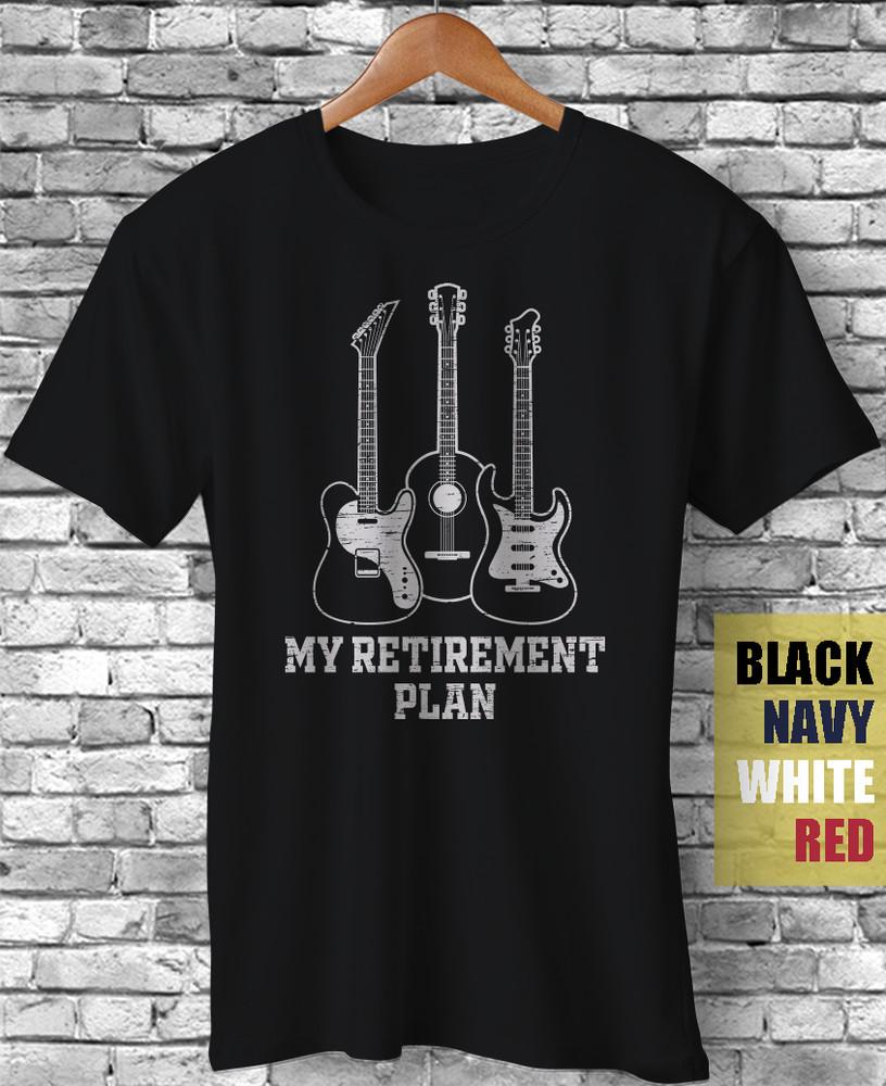 

My Retirement Plan Guitar Retired Grandpa Fathers Day Funny Gift Vintage T-Shirt Unisex T-Shirt XXL