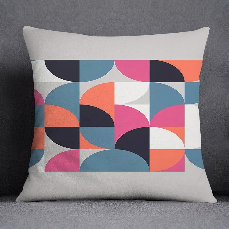 Semicircle Combination Series Pattern Decorative Pillowcase Square Pillowcase Home Office Decoration (45cm*45cm)