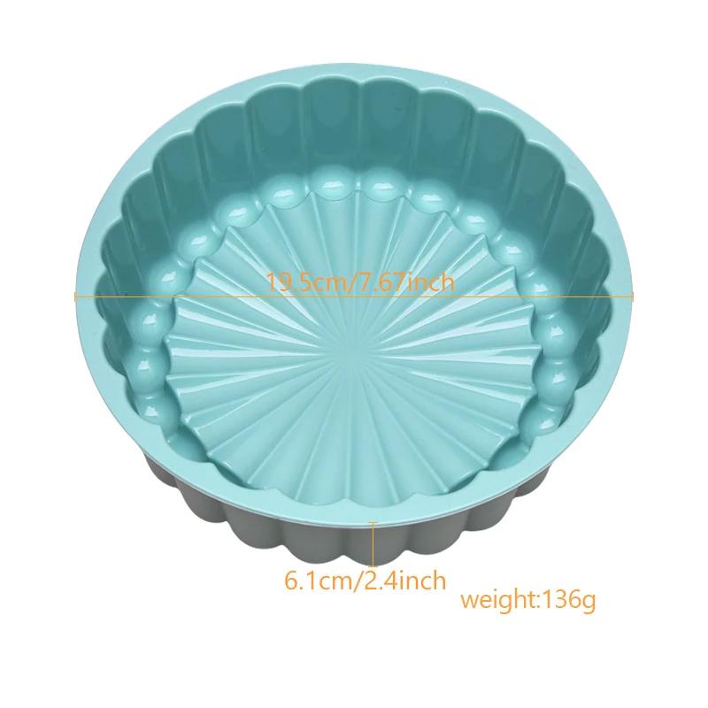 

Silicone Baking Pan Non-stick Round Silicone Mold Cake Making Cheese Cake Bread Silicone Mold Bread Pan Baking Pan Baking Tools синий