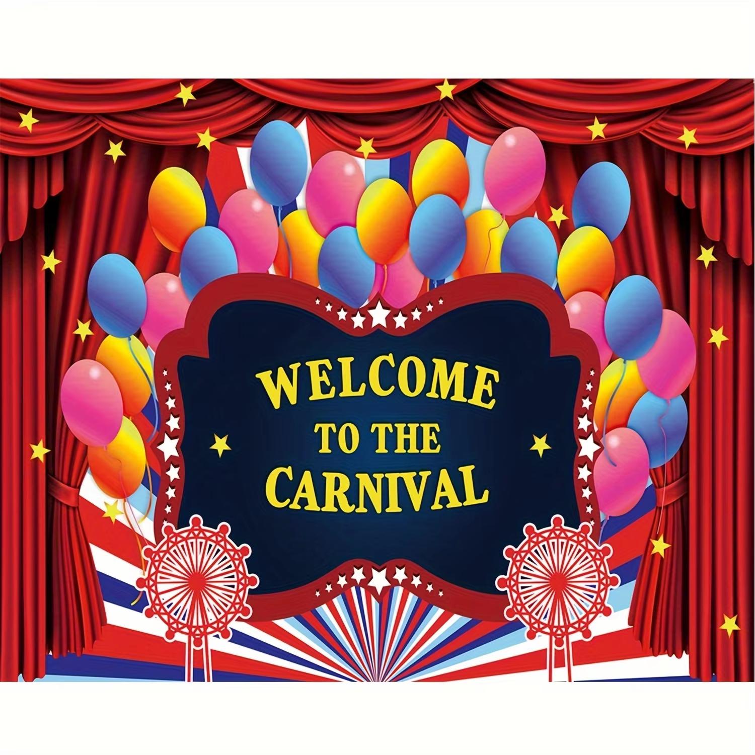 Welcome to the backdrop of the Festival themed large-scale circus show - the reusable red curtain 100x150cm