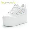 Spring and Autumn Women's Natural Leather Thick Sole Fashion Casual Shoes