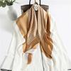 Nordic pinstriped scarf women's spring and summer decorative shawl simple temperament versatile imitation silk scarf large square scarf