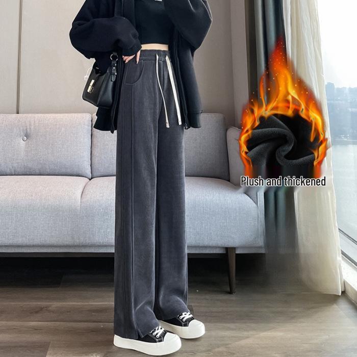 Dámské fleecem podšité tepláky s úzkou a širokou nohavicí pro jaro/podzim 2025