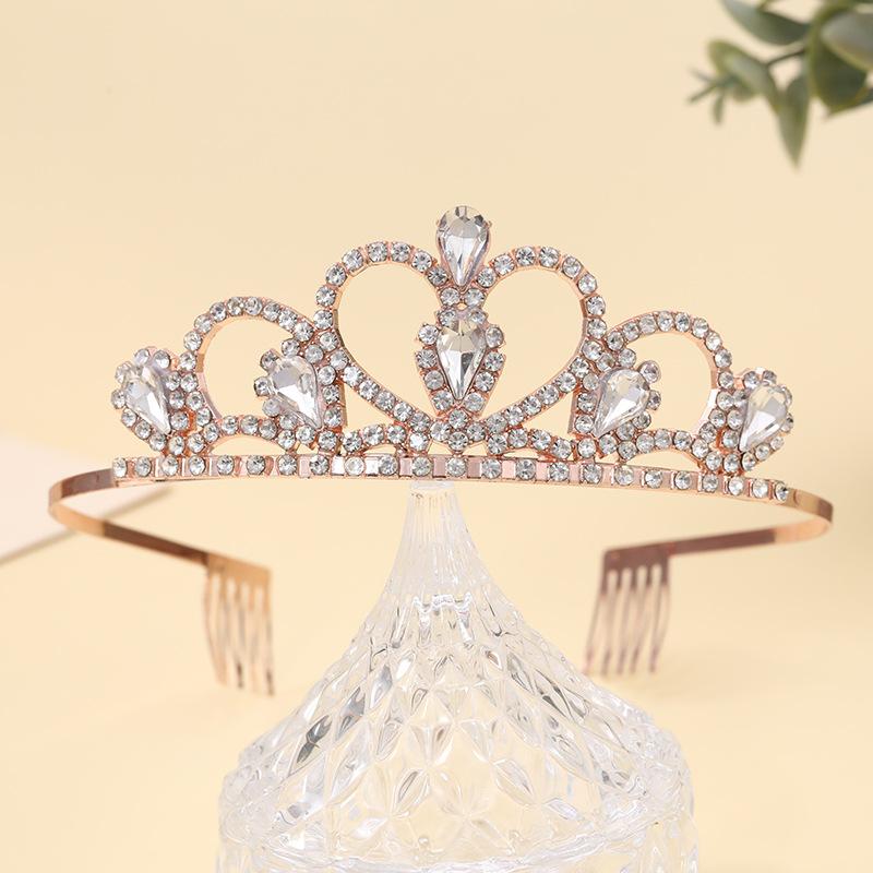 Bridal Crown Headwear Alloy Rhinestone Headband Wedding Crown Birthday Hair Accessories Party Headband Accessories