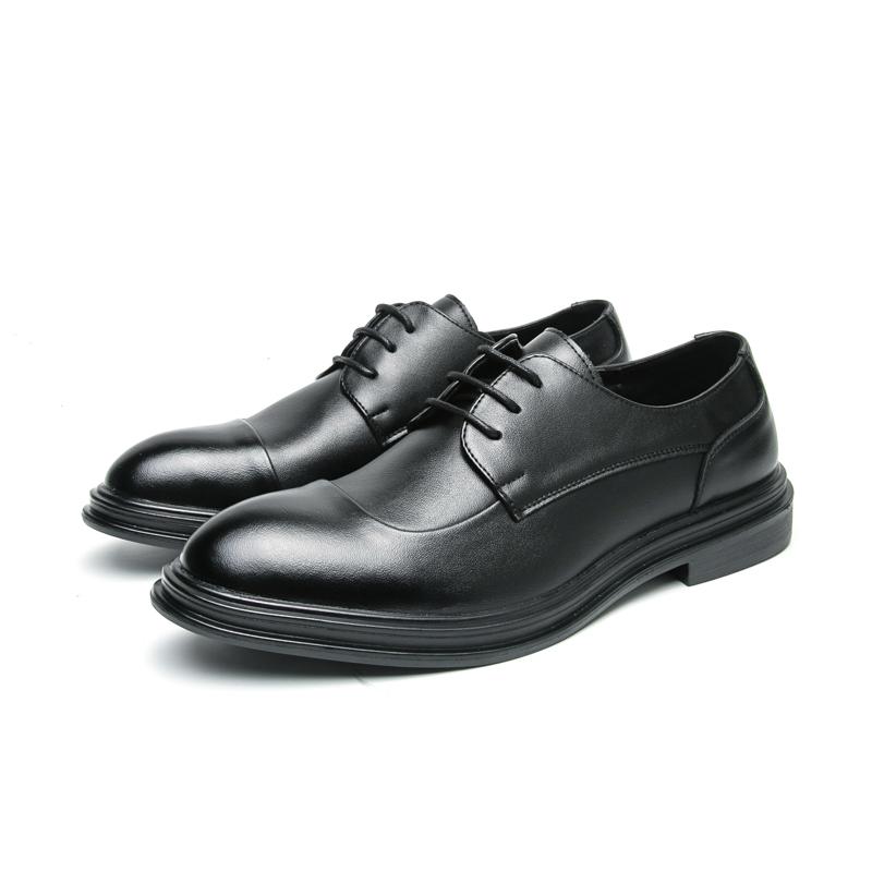 

Fashion Trend Versatile Walking Shoes Man Business Dress Footwear Formal Flats Leather Mens Oxford Shoes British Casual Leather Shoes 46 чёрный