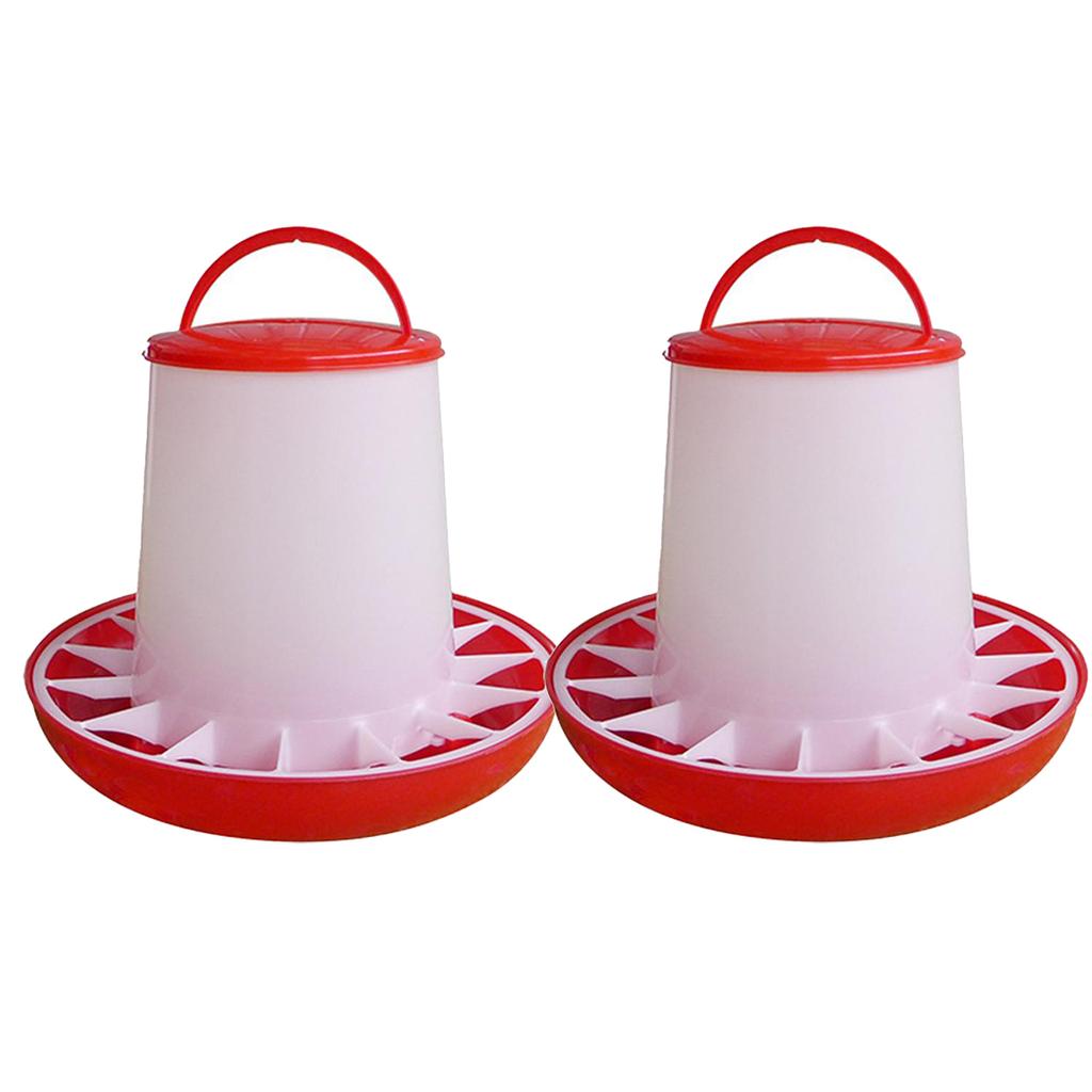 Automatic Chicken Feeder Portable Plastic Containers for Outdoor Poultry Food Troughs Easy Clean Feeding Dish for Chickens Ducks