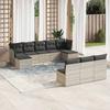 VidaXL Garden Lounge Set with Cushions 10 Pcs, Sofas with Adjustable Feet, Outdoor Furniture Set Patio Terrace, 3250131