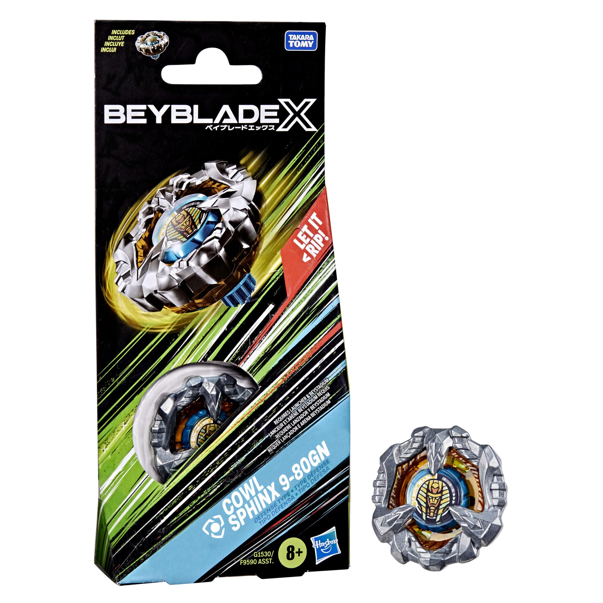 

Beyblade X Cowl Sphinx Booster Pack Set with Defensive Authentic Takara Tomy Battle Tops for Boys and Girls 9-80GN Tops; Game/Toy 8+
