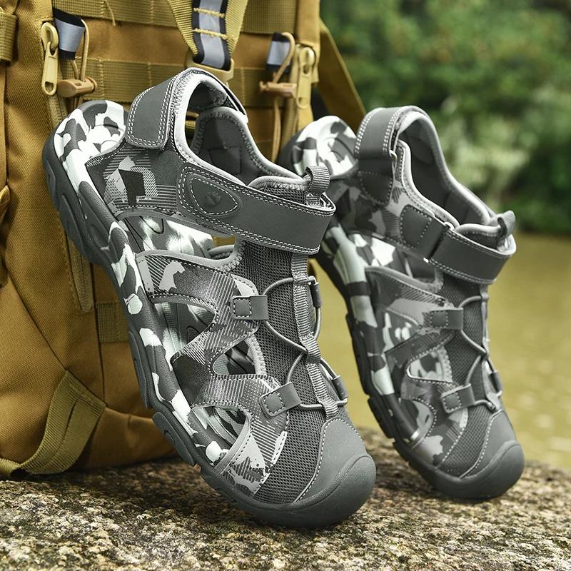 

SYTK Летние сандалии мужские уличные пляжные повседневные туфли модная кожаная римская обувь для ходьбы мягкие шлепанцы для мужчин сандалии 10 зелёный