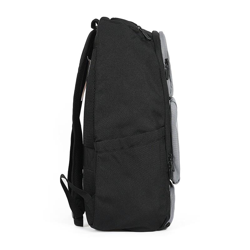 Li Ning Polyester Backpack Regular Unisex Black & Shadow Gray ABSV255-1