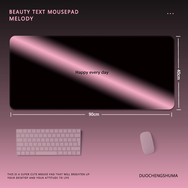 Morandi Black and Pink Gradient Extra-Large Mouse Pad for Esports and Office Desks