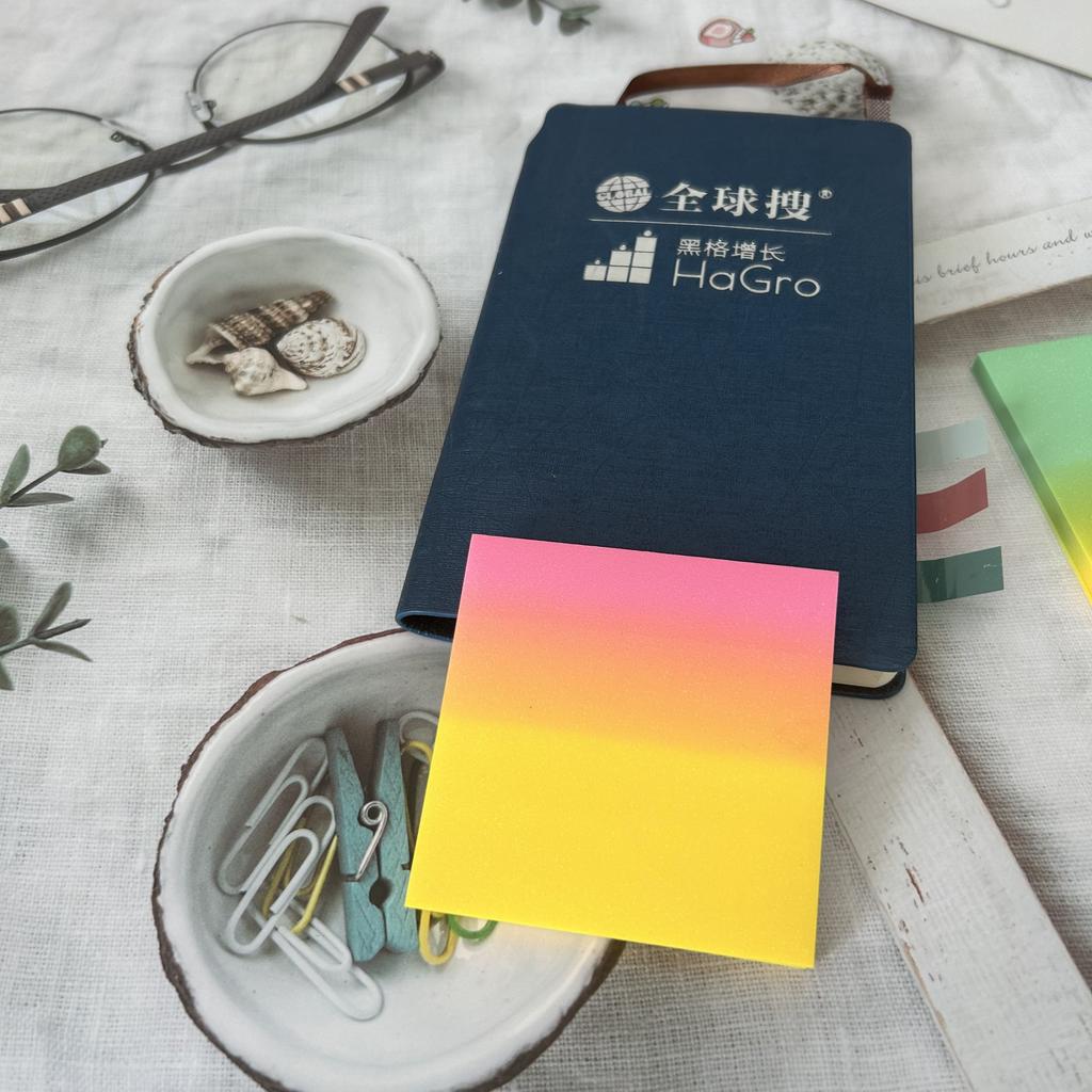 50sheets PET Transparent Sticky Notes Perspective Waterproof Clear Fluorescence Memo Pad Stationery School Office Supplies