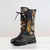 Men's Camouflage High-Top Winter Boots: Waterproof, Insulated, and Durable for Fishing and Snow.