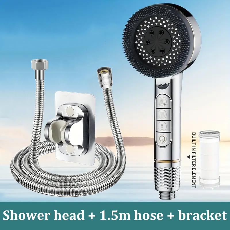New Filter Booster Shower Head Four-speed Adjustment With Water Seal Multifunctional Home Shower Bathroom Accessories