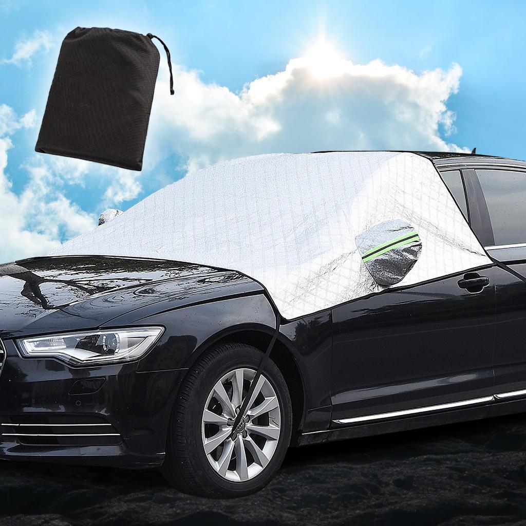 Fesanla Car Front Light Heat UV Sunburn Windshield Leaf and Bird Dropping Includes Reflective Warning Easy Easy Suitable for All Suitable for Light