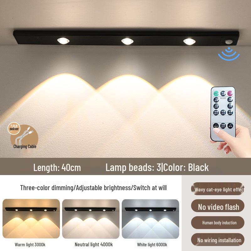 Rechargeable Smart Motion Sensor Light Strip for Cabinets and Hallways