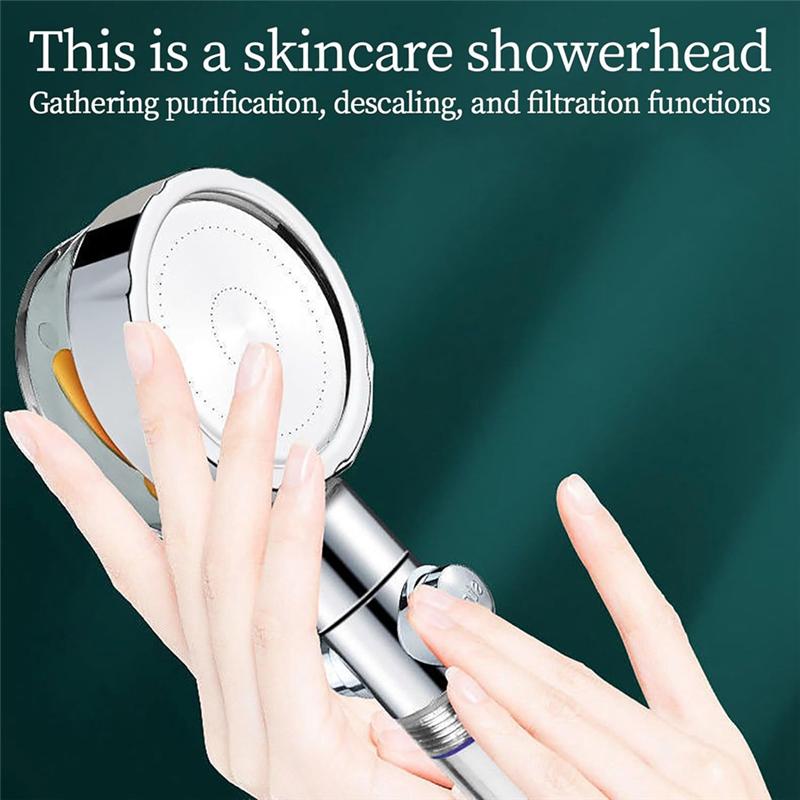 

FTS Supercharged High-Pressure Shower Kit, Blue Shower Head With 3 Turbo Spray Modes синий