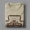SpongeBobed Movie Camp Coral T-Shirts for Men Vintage Cotton Tee Shirt Crewneck Short Sleeve T Shirt Summer Clothing