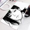 Black and White Anime Girl Table Mat Large Mouse Pad Office Keyboard Edge Locking Desk Mat Gaming Accessories Nonslip Mousepad