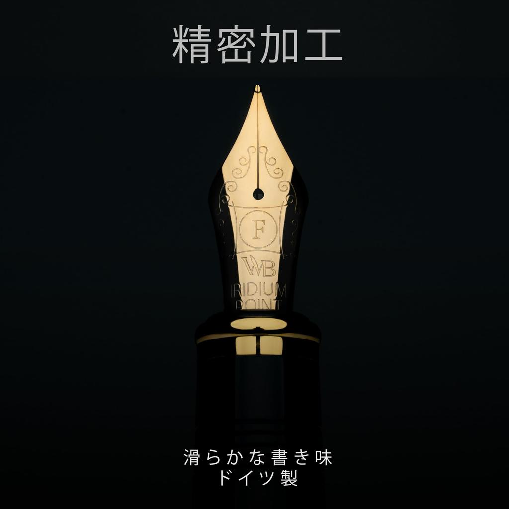 Wordsworth Black Majesti Fountain Pen Luxury 24K Gold 18K Gold Plated Fine Nib Ink Cartridge Refillable Ink Converter Calligraphy Pen Best Business