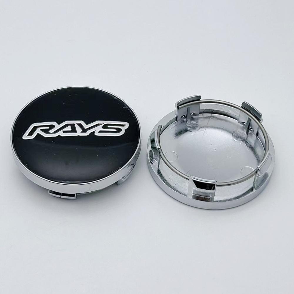 4pcs JDM Car Wheel Center Cap With 58mm RAYS Logo Emblem Badge Wheel Hubcap Rims Center Dust Cover Car Styling Accessories