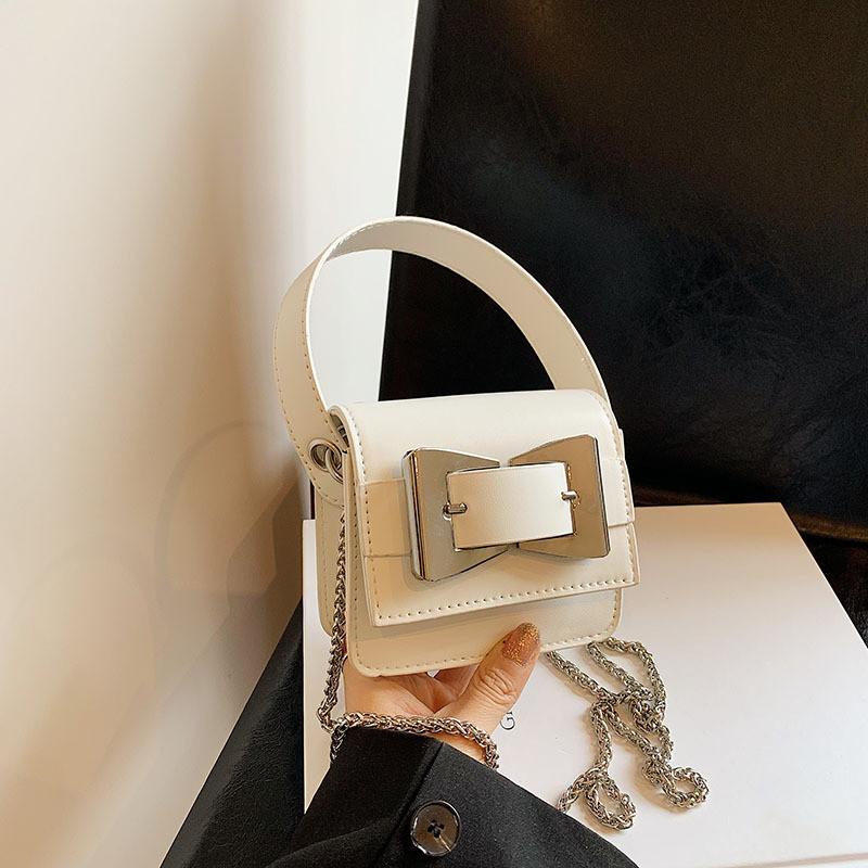 Stylish Street Fashion Pu Crossbody Bag 2024 Summer Mini Handbag With Stitching Details белый