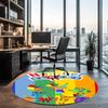 Numberblocks Printed Round Rug Carpet Chair Rug Area Rug Entryway Doormats,for Office Chair Living Room Bedroom Kitchen Room.