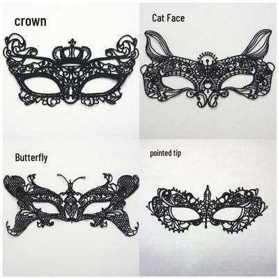 Black Lace Queen Eye Mask for Halloween and Christmas Party