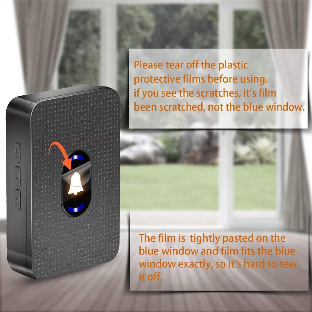 Wireless LED Waterproof Door Bell Cordless 1000ft/300M Range 55 Chime Doorbell UK/EU/US Plug 110-260V for Villas Hotels
