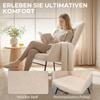 Retro Design Rocking Chair Solid Wood Armchair Relaxation Chair 98 Cm X 71 Cm X 101 Cm Beige