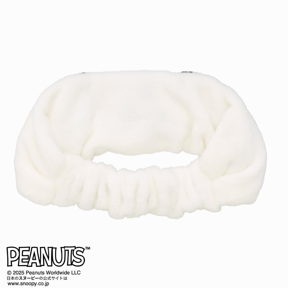 Shobido Snoopy Hair Turban with Tag PEANUTS for Face Wash, Makeup, and After Bath